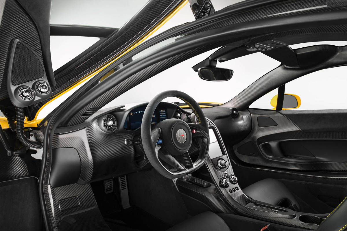 McLaren P1 supercar carbonfibre interior
