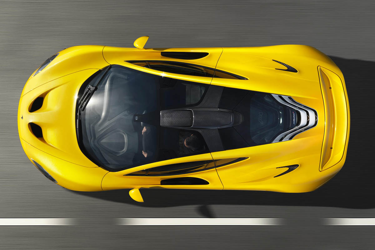 McLaren P1 supercar overhead view