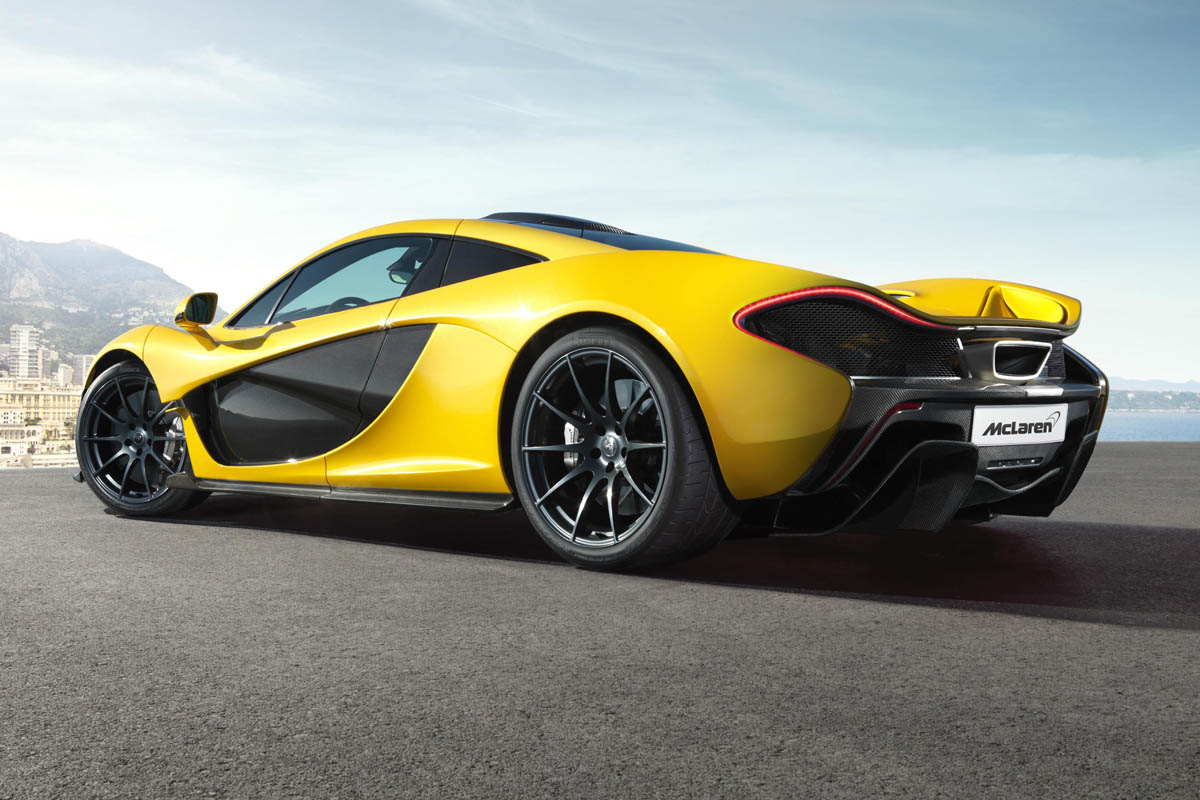McLaren P1 supercar rear view