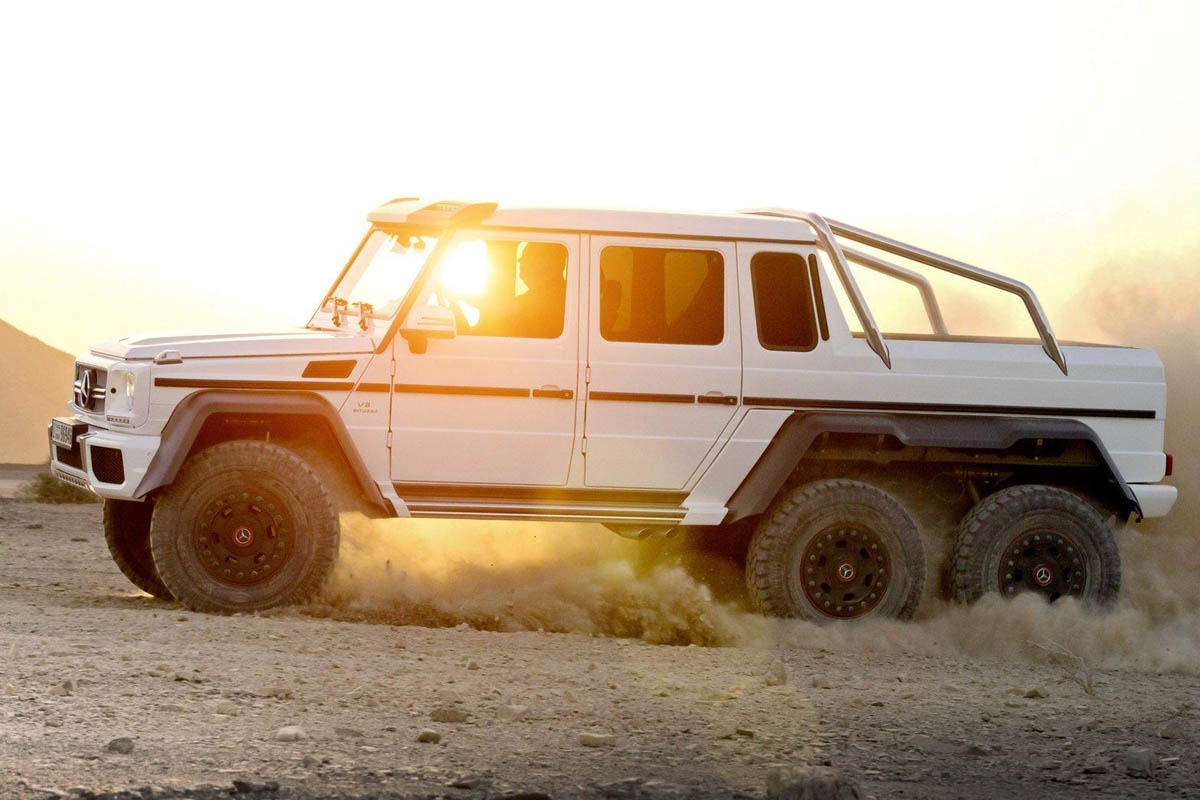 Mercedes G63 AMG 6x6 six wheeler side profile