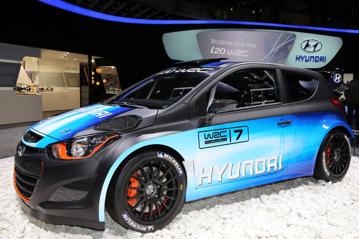 Hyundai i20 WRC Geneva show pics and video