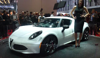 Alfa Romeo 4C white Geneva 2013