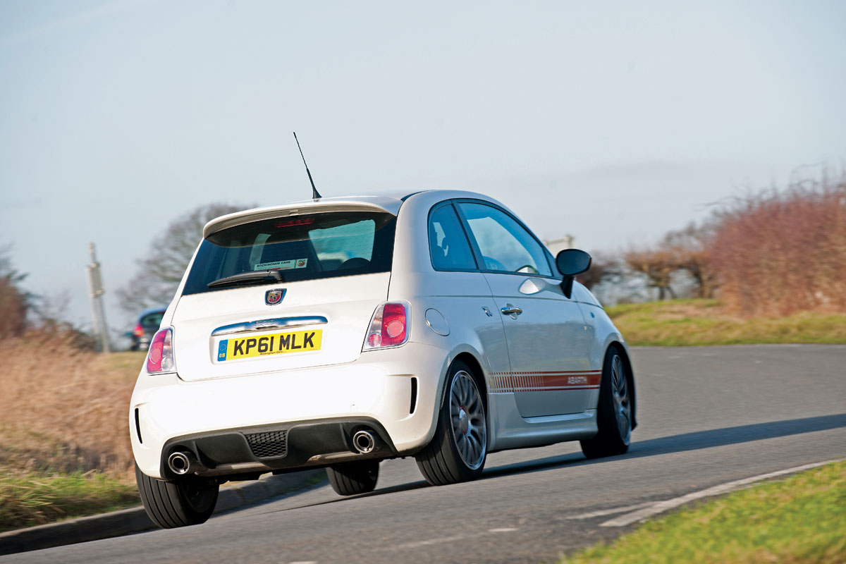Abarth 500 cornering