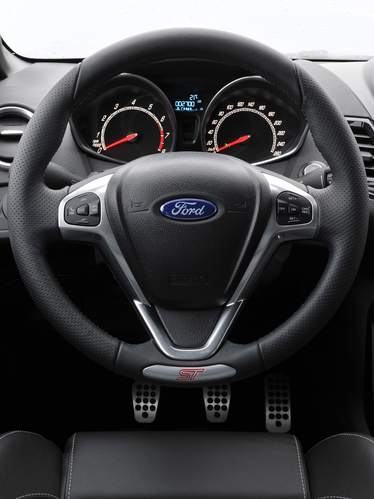 2013 Ford Fiesta ST steering wheel dashboard