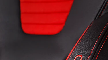 2013 Ford Fiesta ST black and red Recaro sports seat