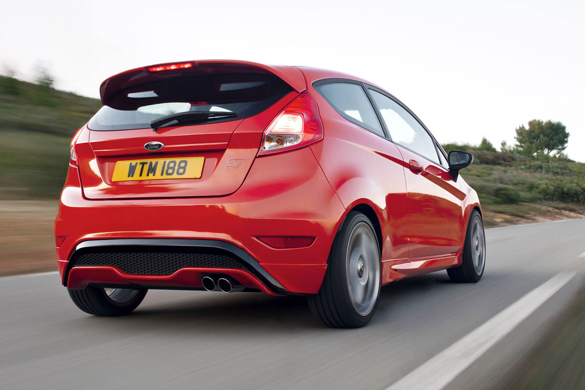 2013 Ford Fiesta ST red rear view