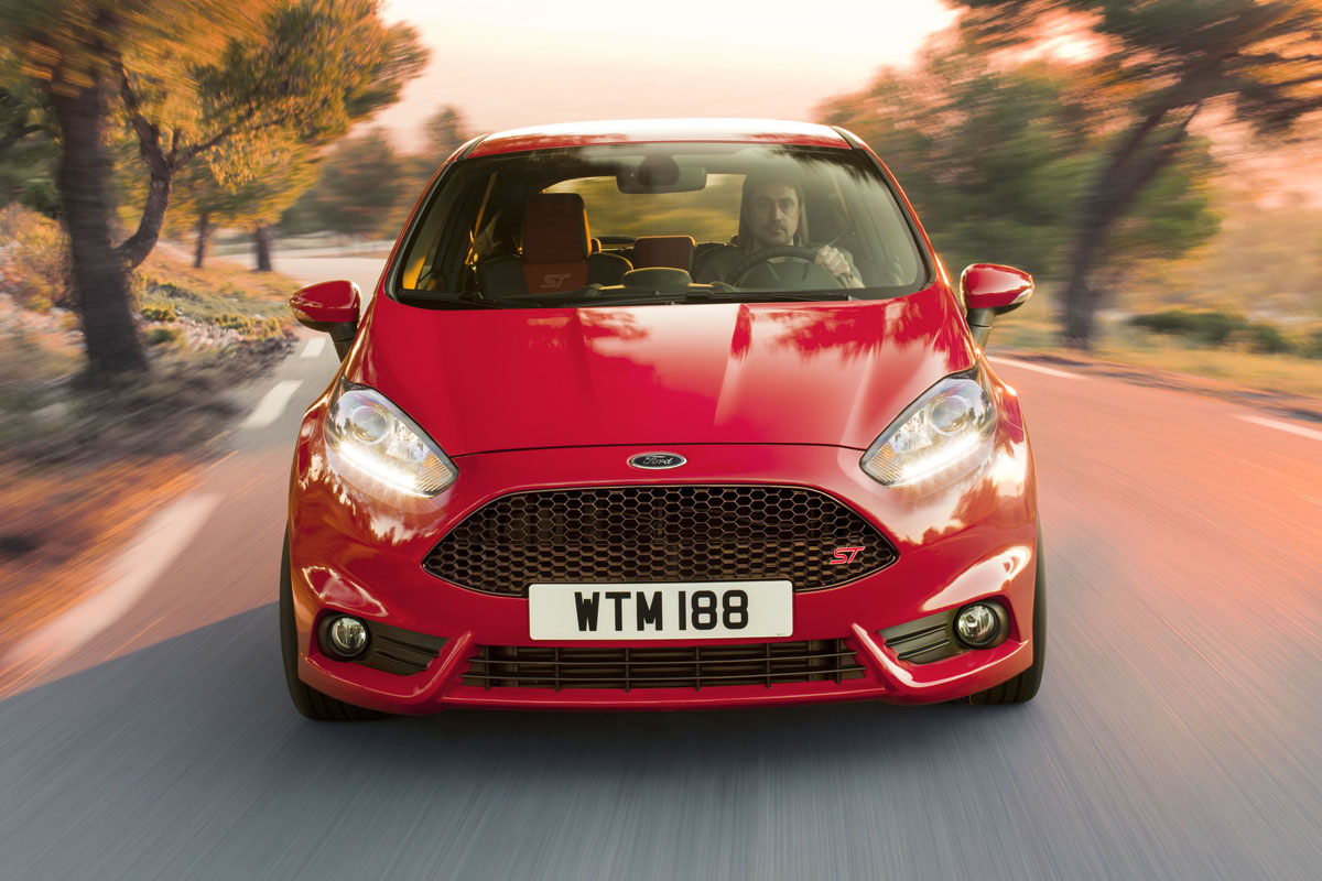 2013 Ford Fiesta ST red Aston Martin-style front grille
