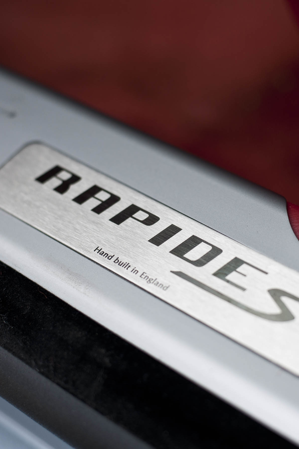 2013 Aston Martin Rapide S kick plate badge