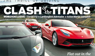 evo Magazine: May 2013 Ferrari F12 v Lamborghini Aventador v Aston Martin Vanquish