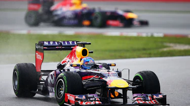 Sebastian Vettel took the lead, disobeying Red Bull team orders at Malaysia