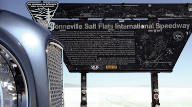 Bonneville salt flats sign