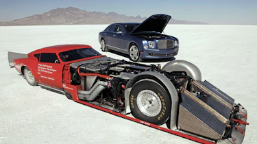 Mad Triumph GT6 meets Bentley Mulsanne