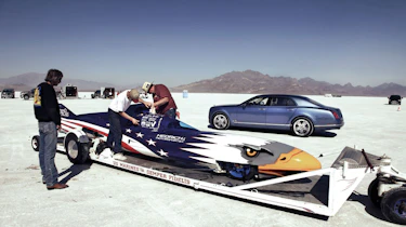 Mulsanne Bentley on the salt flats
