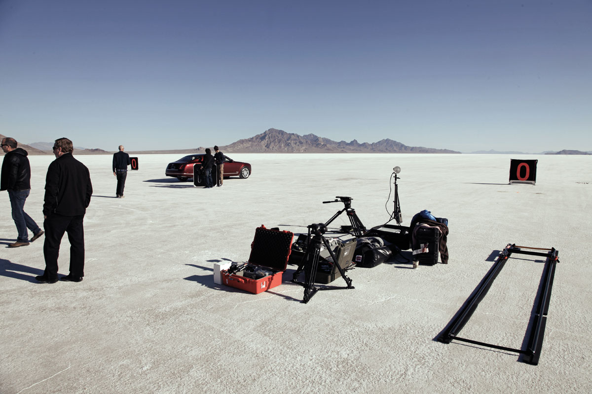 Bentley Mulsanne getting ready for the record attempt