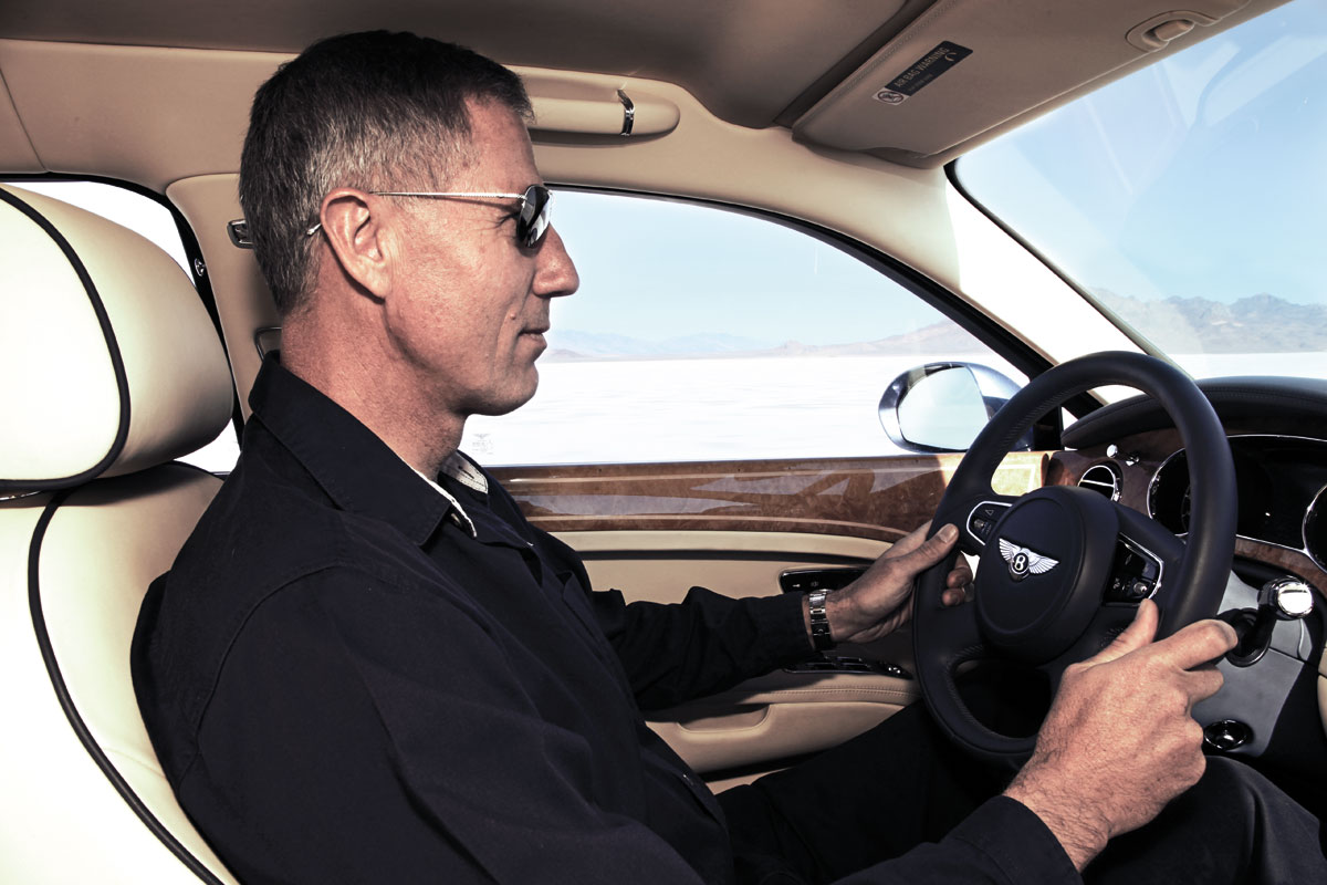Andy Green in the Bentley Mulsanne