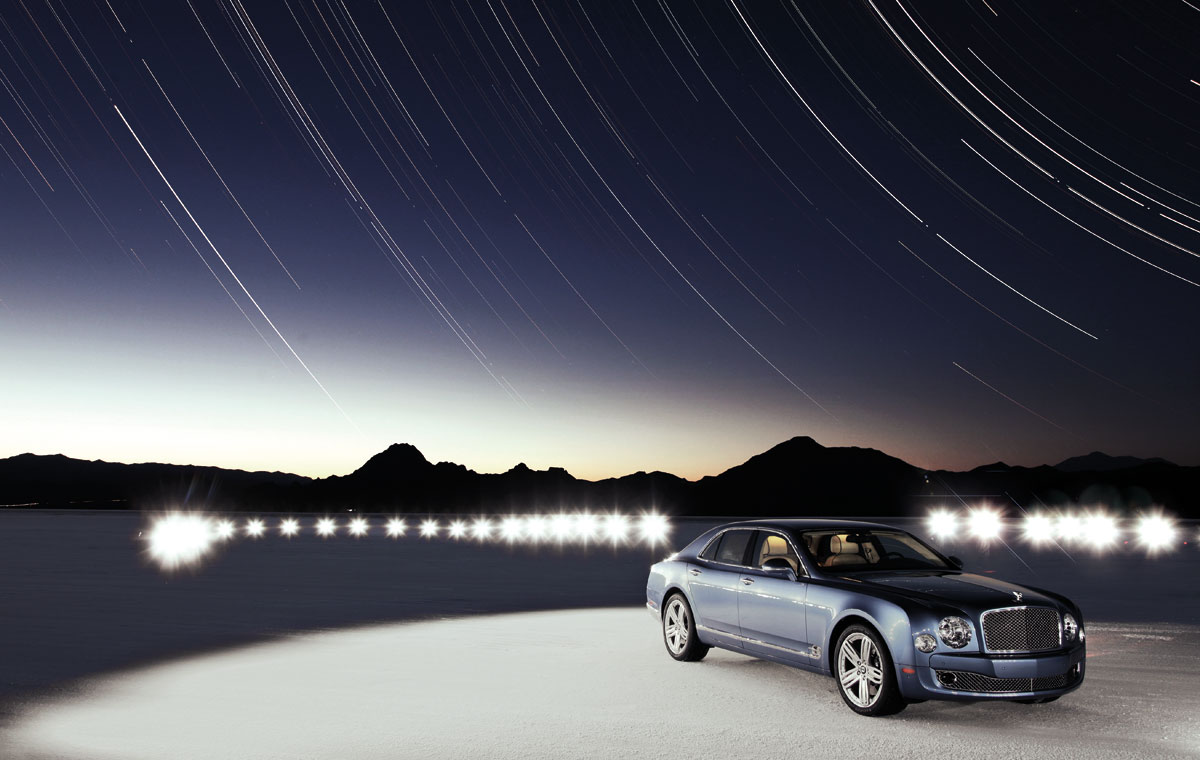 Bentley Mulsanne star trails