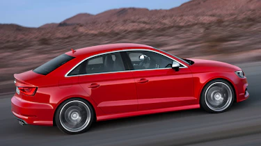 Audi S3 Saloon red side profile