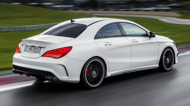 Mercedes-Benz CLA45 AMG white rear view