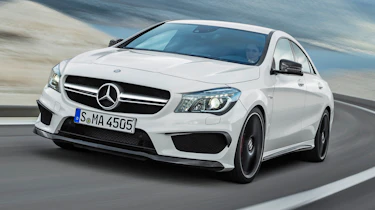 Mercedes-Benz CLA45 AMG white front view
