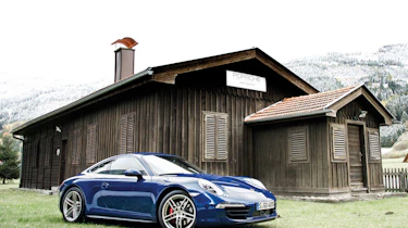 Porsche 911 Carrera 4S outside the Porsche museum