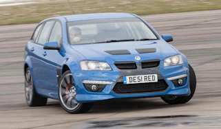 Vauxhall VXR8 Tourer sideways skid drift
