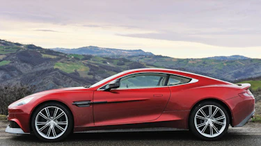 Aston Martin Vanquish Italian hills
