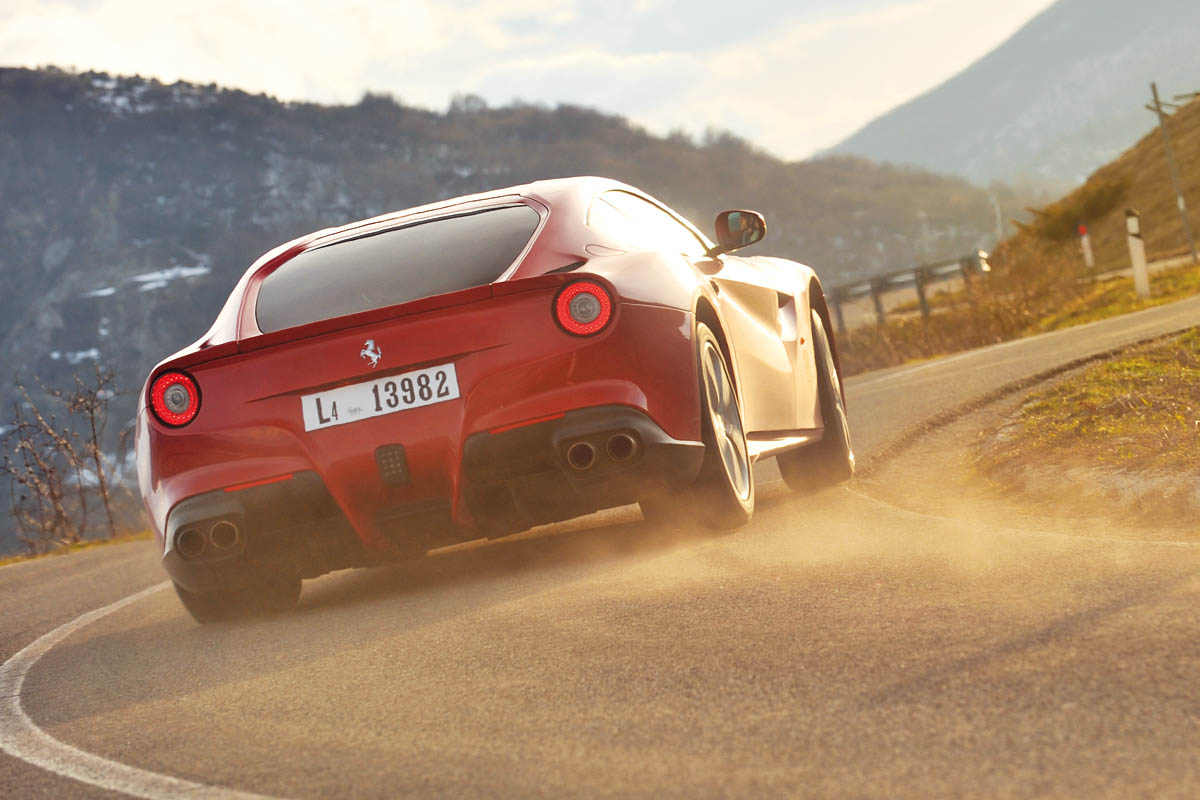 Ferrari F12 Berlinetta sliding skid drift