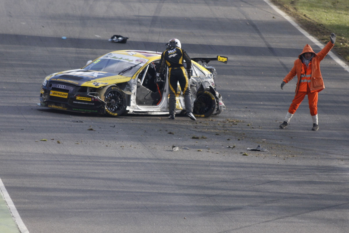 Rob Austin crash Brands Hatch