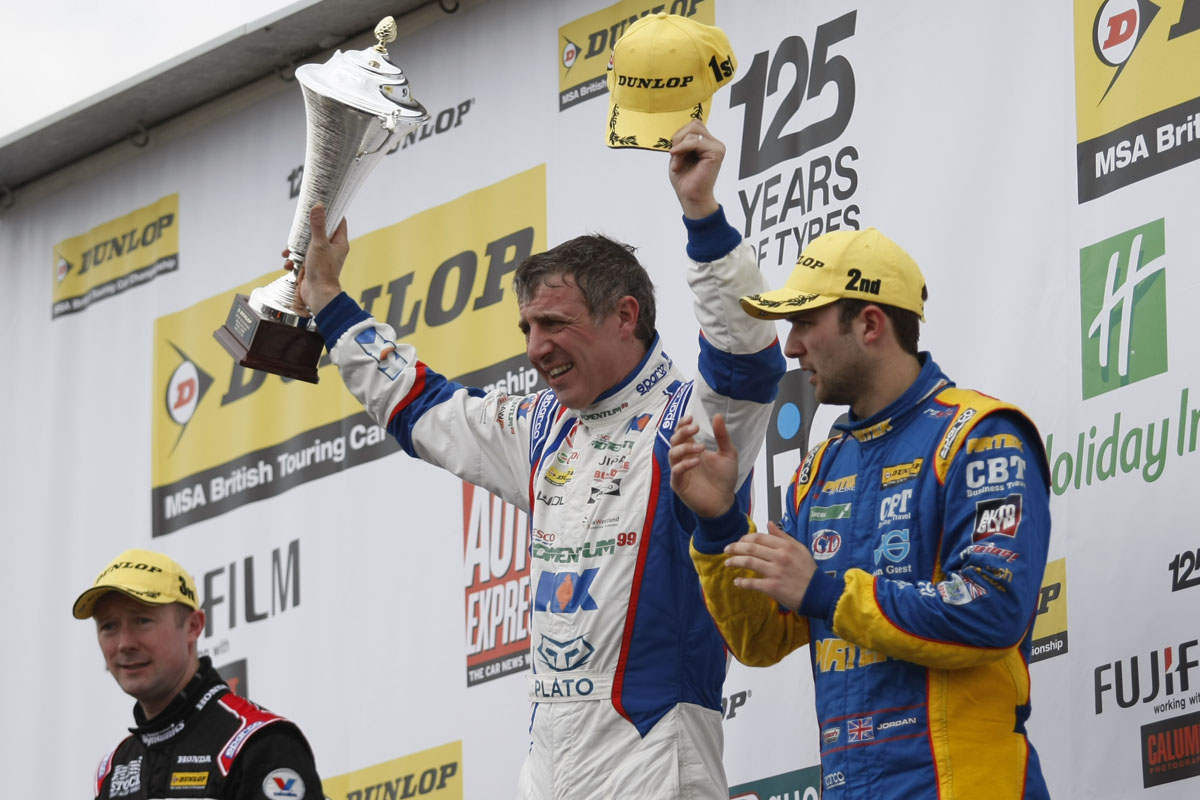 Jason Plato winners trophy BTCC Brands Hatch