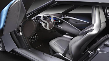 Hyundai HND-9 coupe interior steering wheel