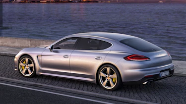 New Porsche Panamera Turbo rear silver
