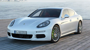 New Porsche Panamera S E-Hybrid white front view