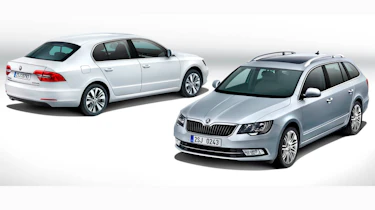 2014 Skoda Superb saloon white estate grey
