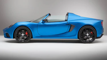 Detroit Electric sports car Lotus Elise blue