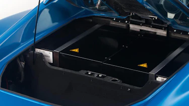 Detroit Electric sports car Lotus Elise blue battery pack