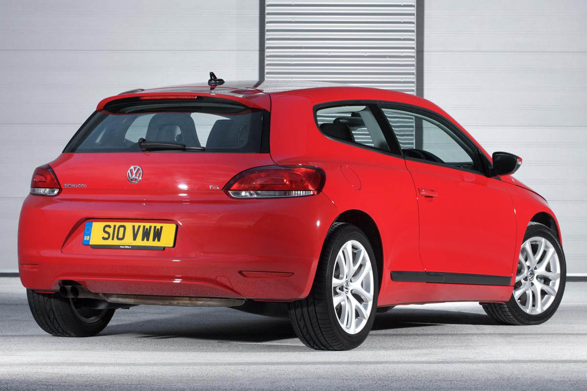 VW Scirocco 1.4 TSI 160 rear view red