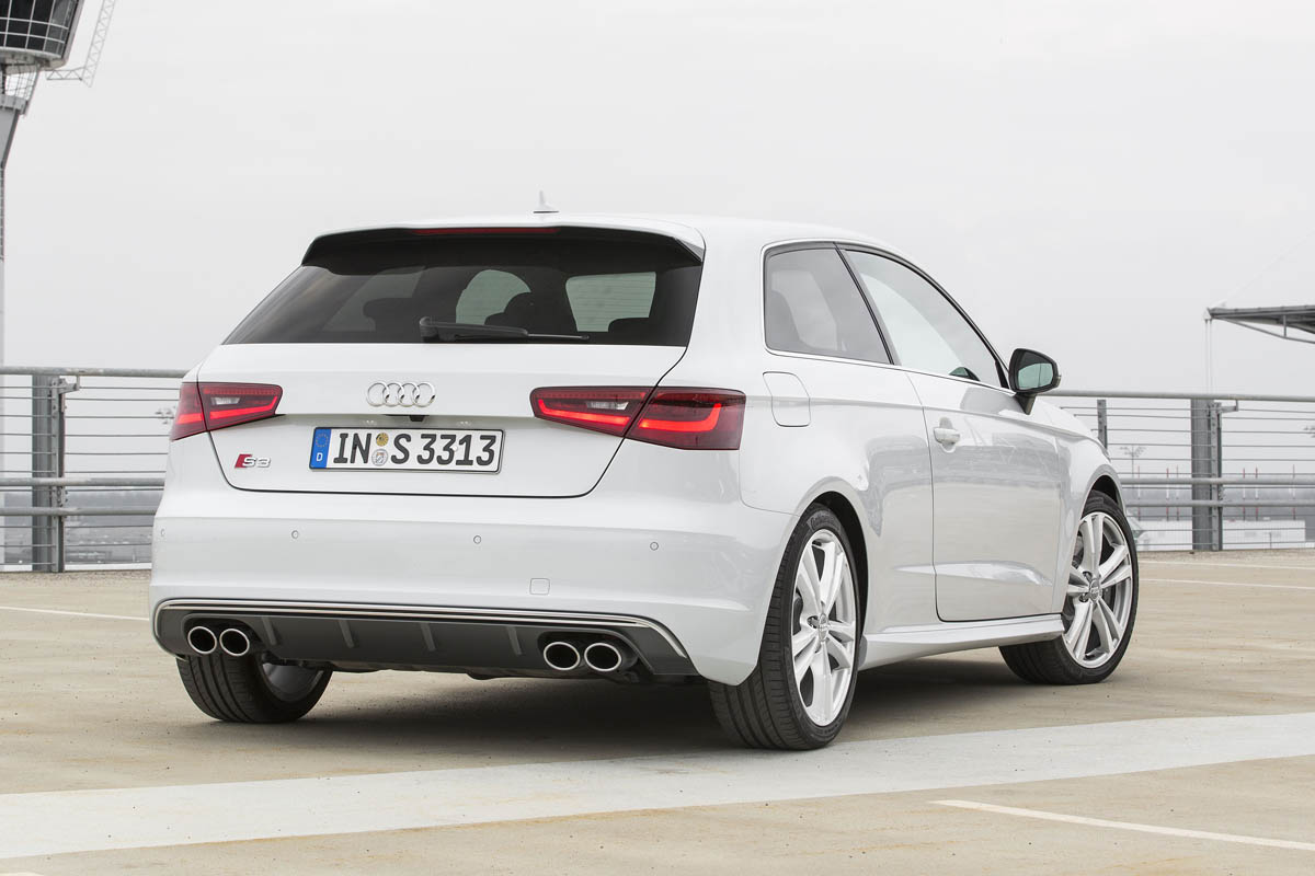 2013 Audi S3 white rear