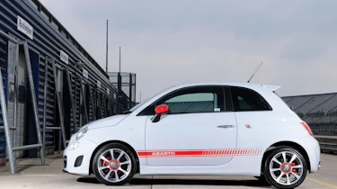 Abarth 500 white side profile