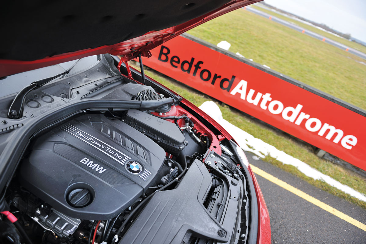 BMW 320d engine bay F30