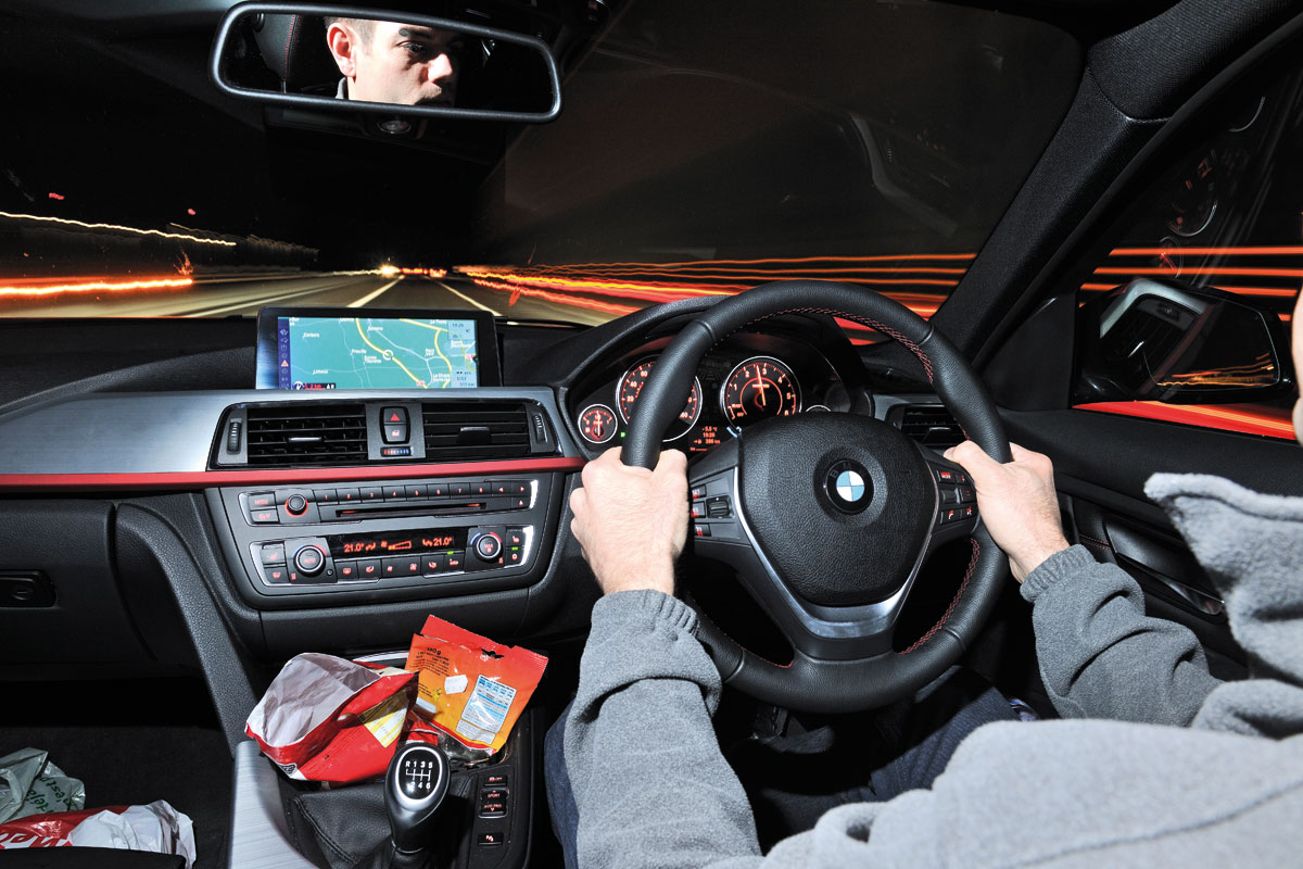 BMW 320d on the motorway