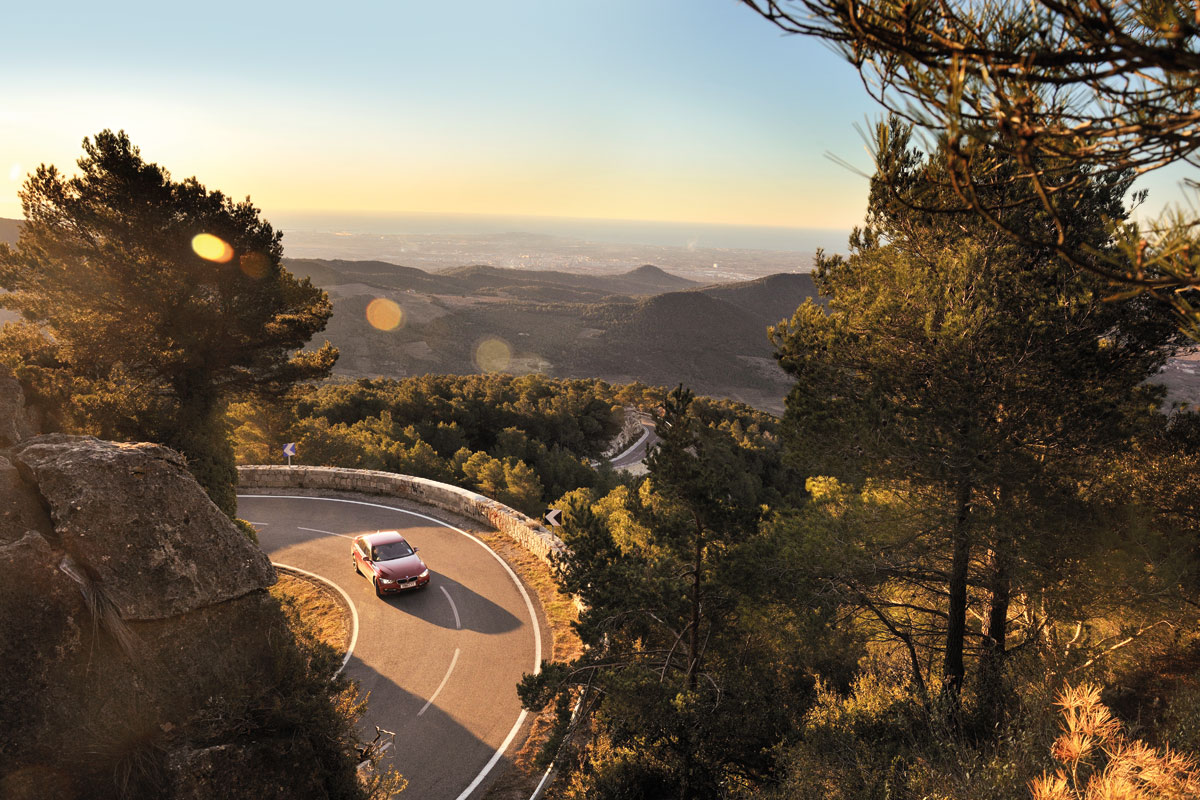 BMW 320d on nice Spanish roads