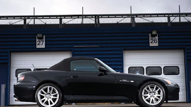 Honda S2000 black side profile