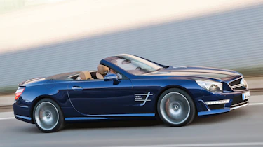 2013 Mercedes SL65 AMG side profile roof down