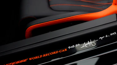 Bugatti Veyron Grand Sport Vitesse world record signed kick plate