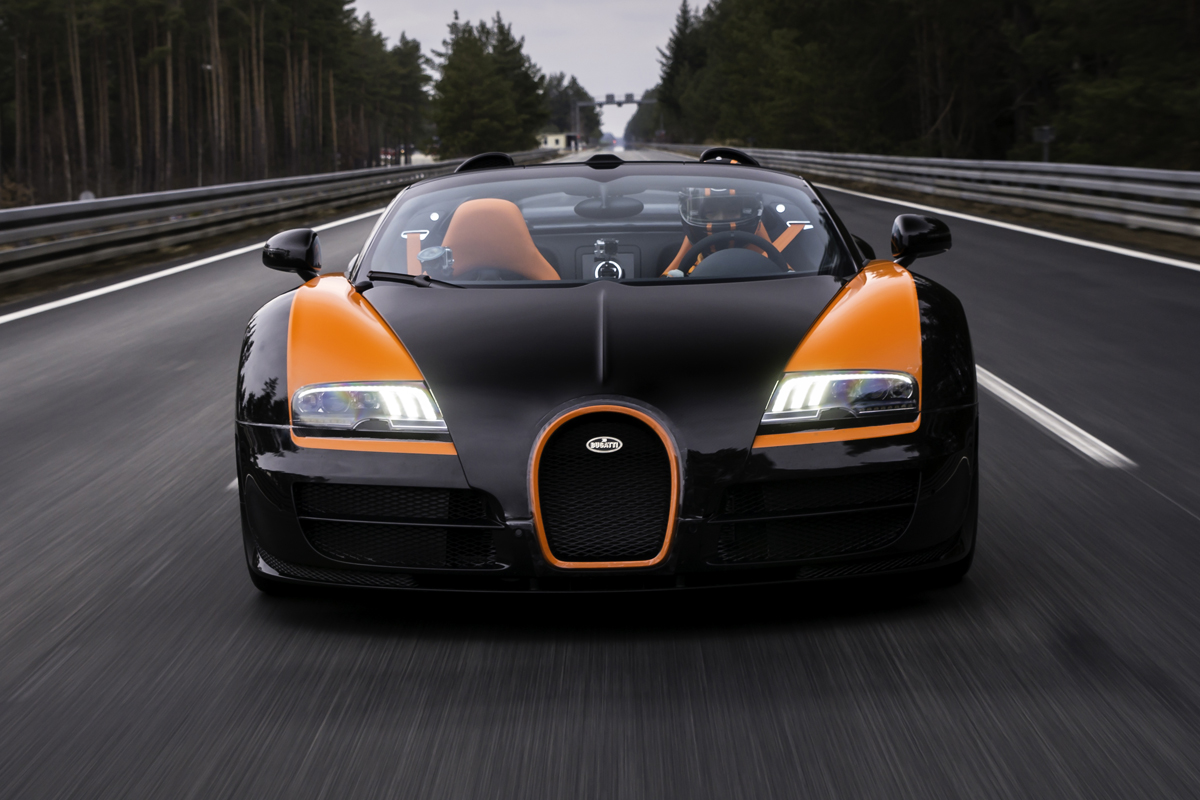 Bugatti Veyron Grand Sport Vitesse world record black and orange