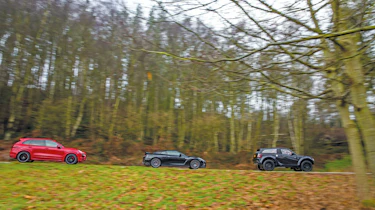 Bowler EXR S with Nissan GT-R and Porsche Cayenne