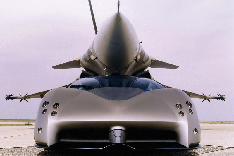 Lamborghini Pregunta with Dassault Rafale fighter jet