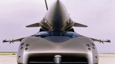 Lamborghini Pregunta with Dassault Rafale fighter jet