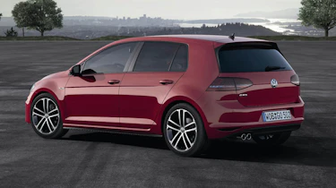 Mk7 VW Golf GTD red side profile