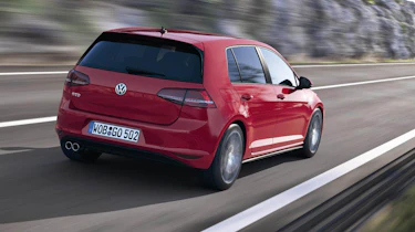 Mk7 VW Golf GTD red rear view